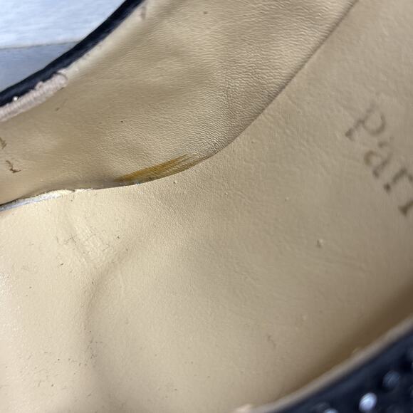 Black Platform Peep Toe Heels – Studded Spike Stiletto Pumps, Gothic 8 - Picture 12 of 12